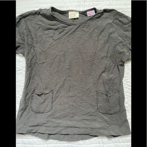 Zara charcoal pockets top